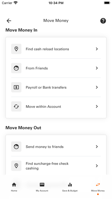 Money Network Mobile App Screenshot