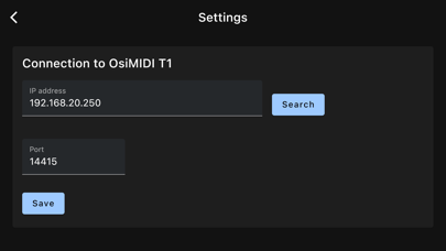 OsiMIDI T1 Remote Screenshot