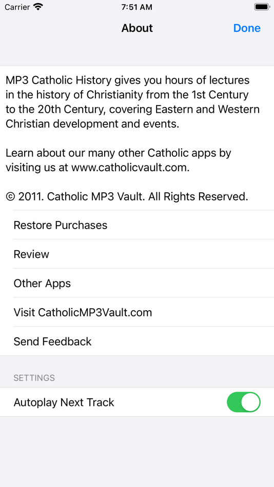 Audio Catholic History - 1.6 - (iOS)