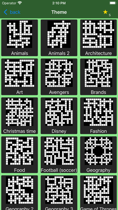 English Crosswords Puzzle Game Screenshot