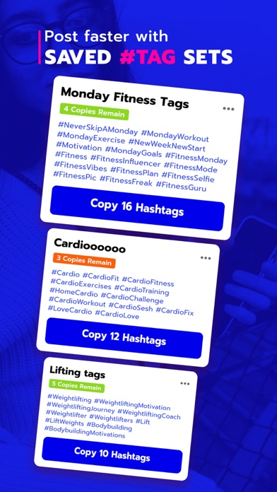 Screenshot #3 pour Fitness Hashtags App