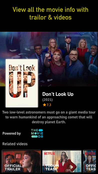 Movies & TV Channels Listing Screenshot