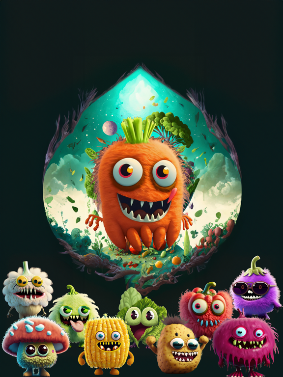 Screenshot #4 pour Monster Veggies Stickers