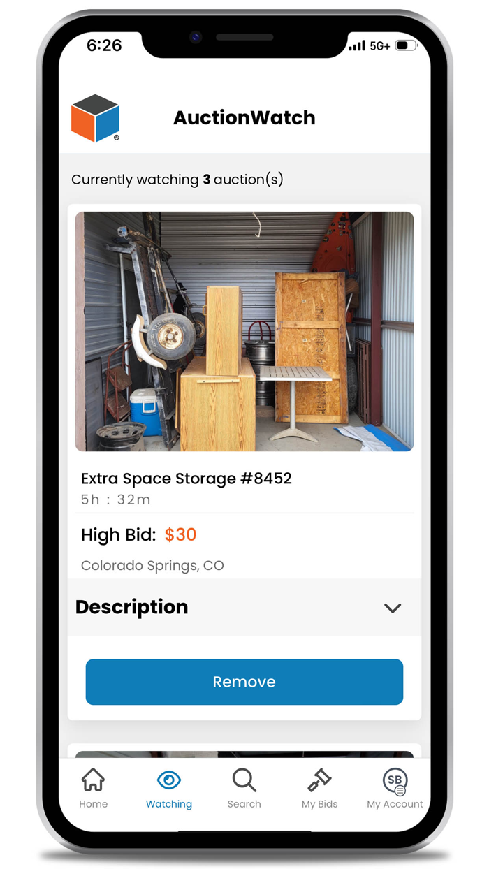 StorageTreasures Auction App