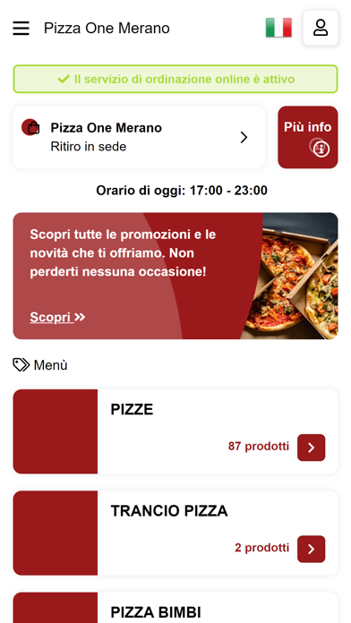 Pizza One Merano Screenshot