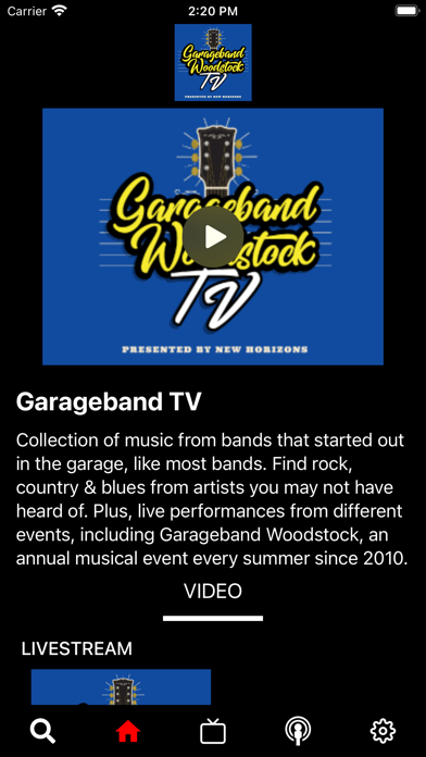 Garage-band Woodstock TV Screenshot