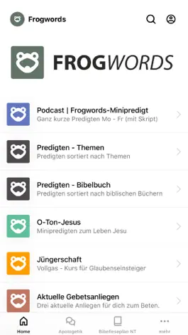 Game screenshot Frogwords (Predigt-Input) mod apk