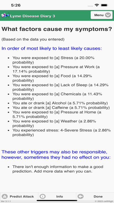 Lyme Disease Diary 3 Screenshot