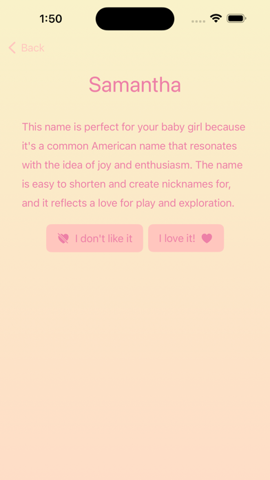 My Perfect Baby Name Screenshot