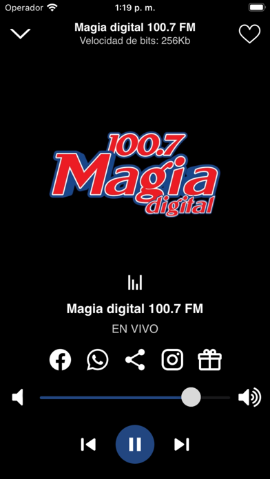 Magia digital 100.7 FM Screenshot