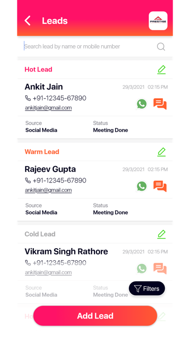 Lead Board Screenshot