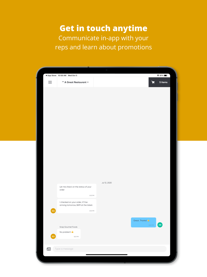 Bakery and Restaurant Foods