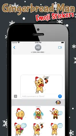 Game screenshot Gingerbread Man Emoji Stickers apk