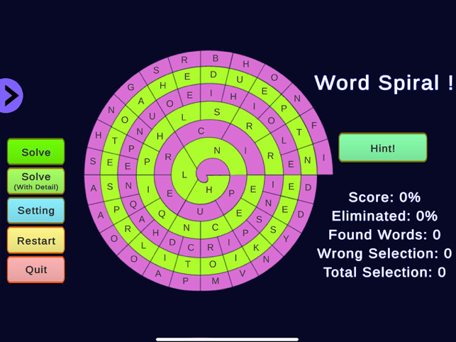 ‎WordSpiral: Word Challenge Screenshot