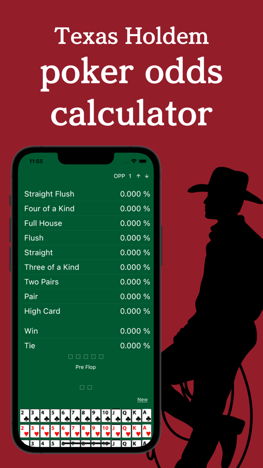 #1. Poker hand calc:Texas hold'em (iOS) 由: Minerva株式会社