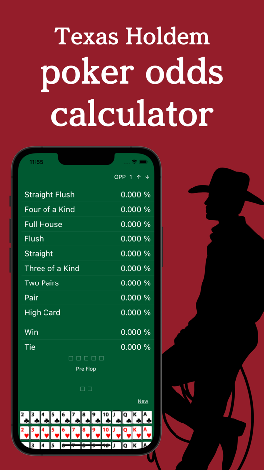 Poker hand calc:Texas hold'em - 1.0.1 - (iOS)