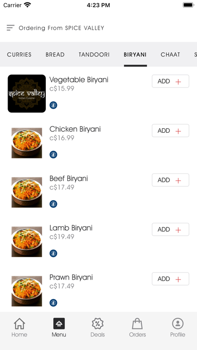 SPICE VALLEY INDIAN CUISINE Screenshot