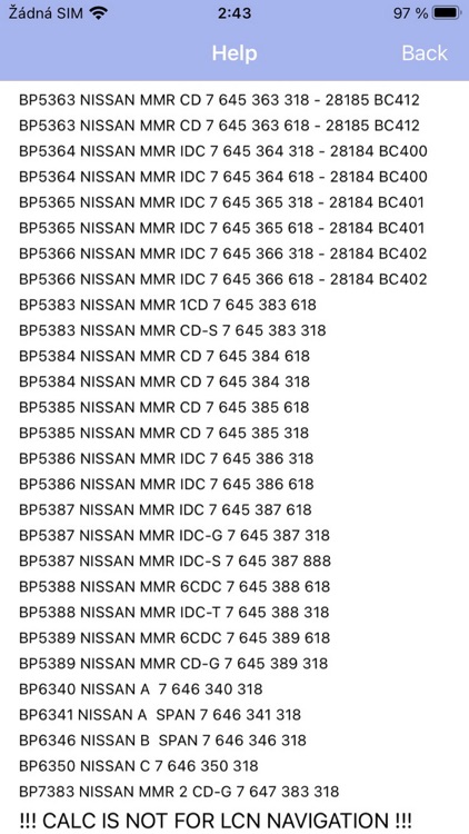 RADIO CODE for NISSAN MICRA