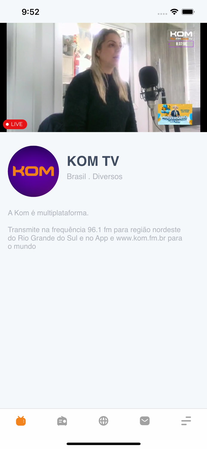Kom 96.1 FM WEBTV