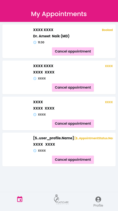 Platicare Hospital Screenshot