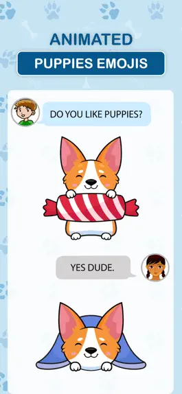 Game screenshot Animated Puppies Emojis apk