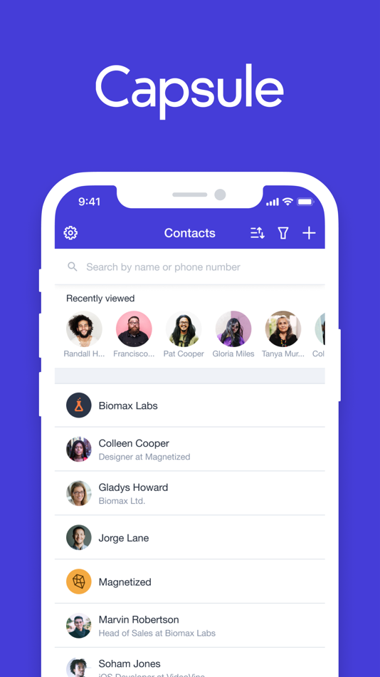 #1. Capsule CRM (iOS) By: Zestia