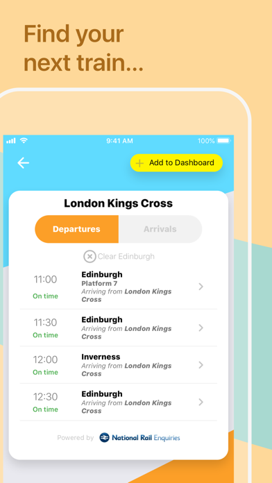 Screenshot #3 pour myTrains Train times & tickets