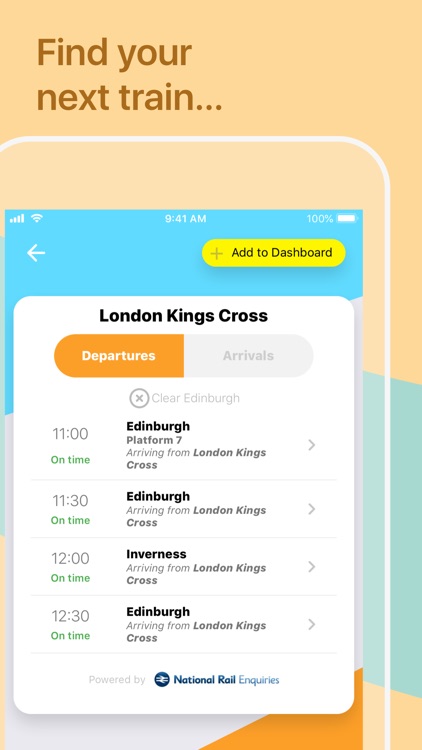 myTrains Train times & tickets