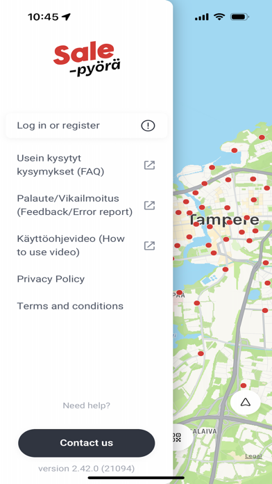 Tampereen kaupunkipyörät Screenshot