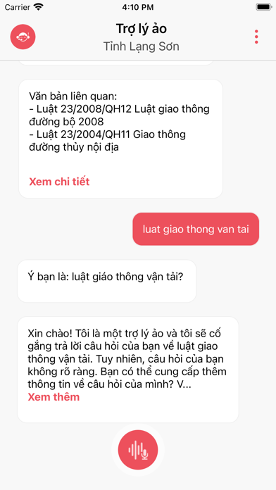 Trợ lý ảo - Tỉnh Lạng Sơn Screenshot