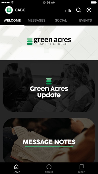 Green Acres Baptist Church App Screenshot