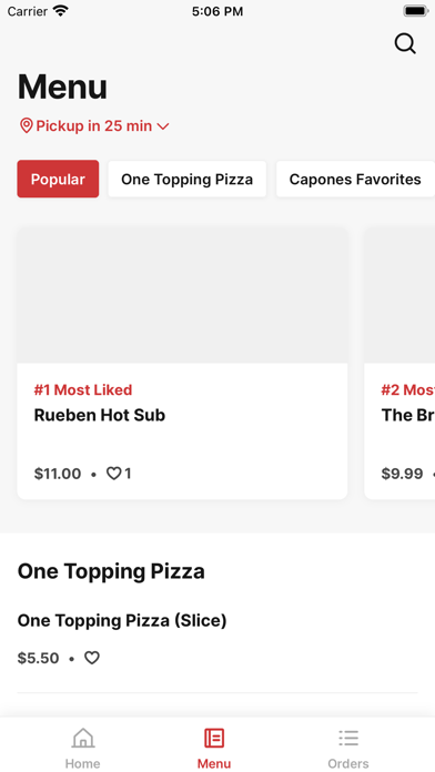 Capones Italian Eatery Screenshot