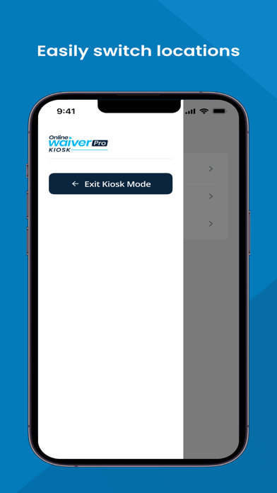 Online Waiver Pro Kiosk Screenshot