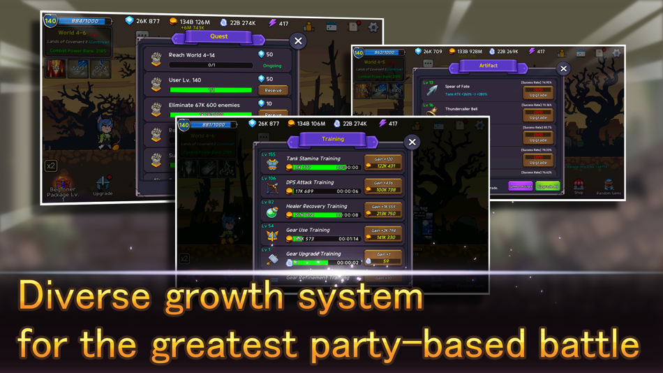 #3. Idle Tank, DPS, and Healer (iOS) 由: Sponge Mobile