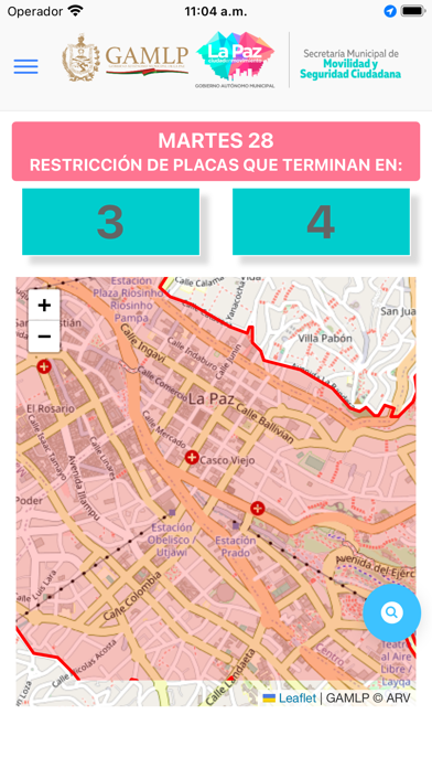 Restricción Vehicular La Paz Screenshot