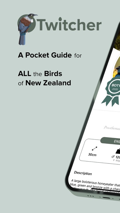 Twitcher: NZ Bird Watching Appのおすすめ画像1