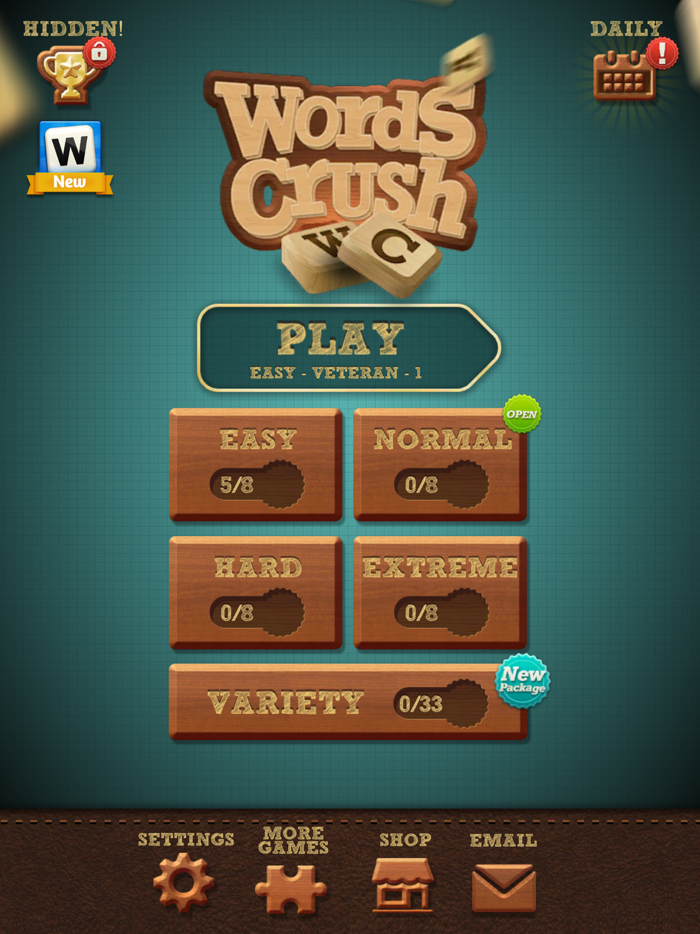 Words Crush Hidden Words