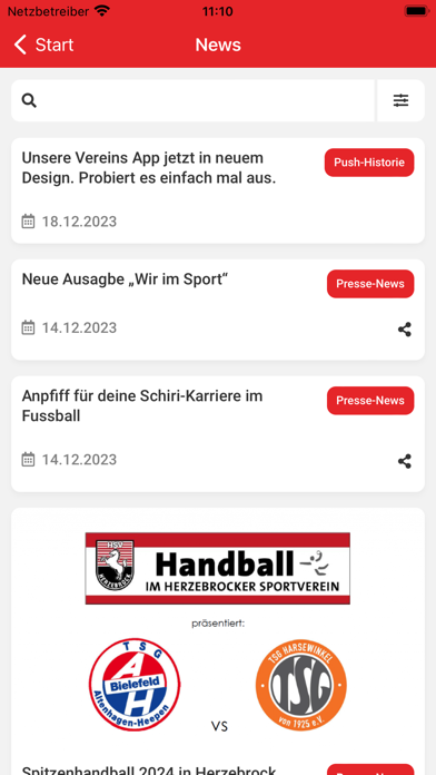 Herzebrocker Sportverein Screenshot