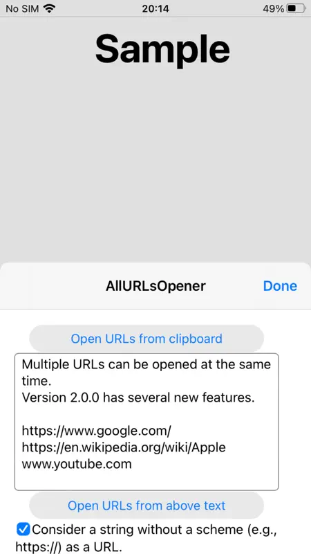 All URLs Opener for Safari screenshot 1 of 3