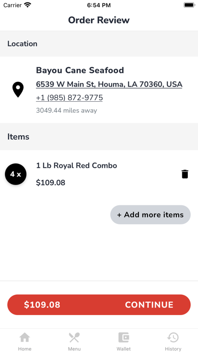Bayou Cane Seafood Screenshot