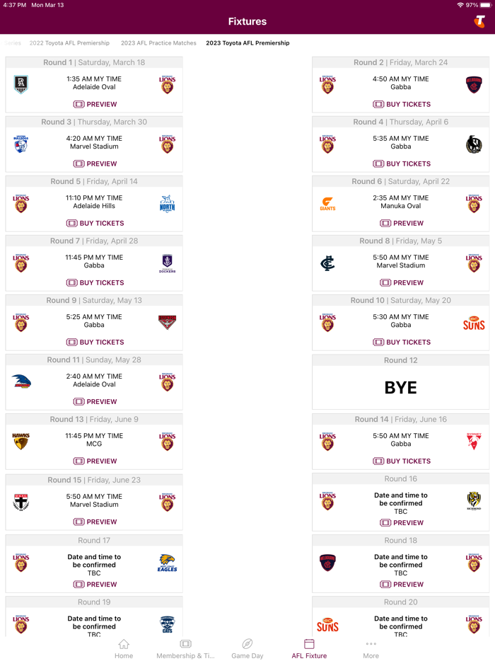 Brisbane Lions Official App