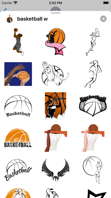 Women's Basketball Stickers Screenshot
