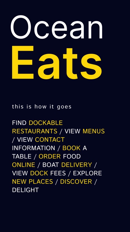 Ocean Eats: Discover & Delight