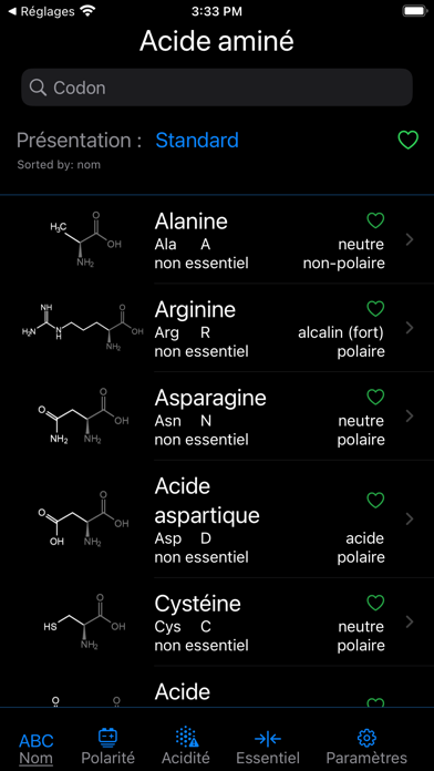 iAmino - Amino Acids Screenshot