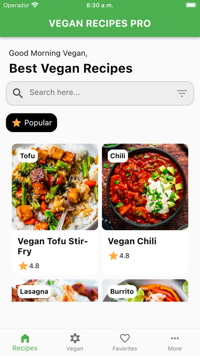 Vegan Recipes Pro Screenshot
