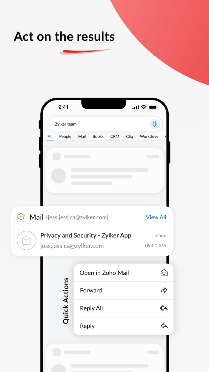 Search across Zoho- Zia Search