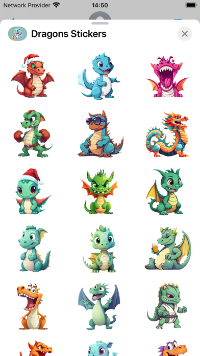 Screenshot #1 pour Dragons Sticker Set