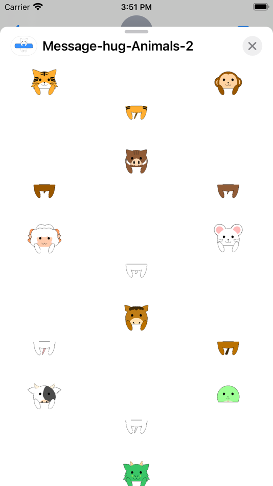 #3. Message hug Animals 2 (iOS) 由: kazuya fujinami