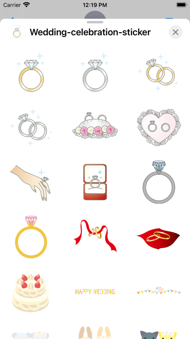 Wedding celebration sticker Screenshot