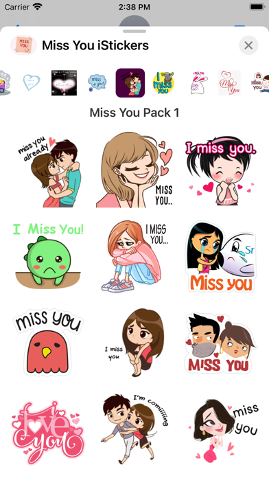 Screenshot #3 pour Miss You iStickers